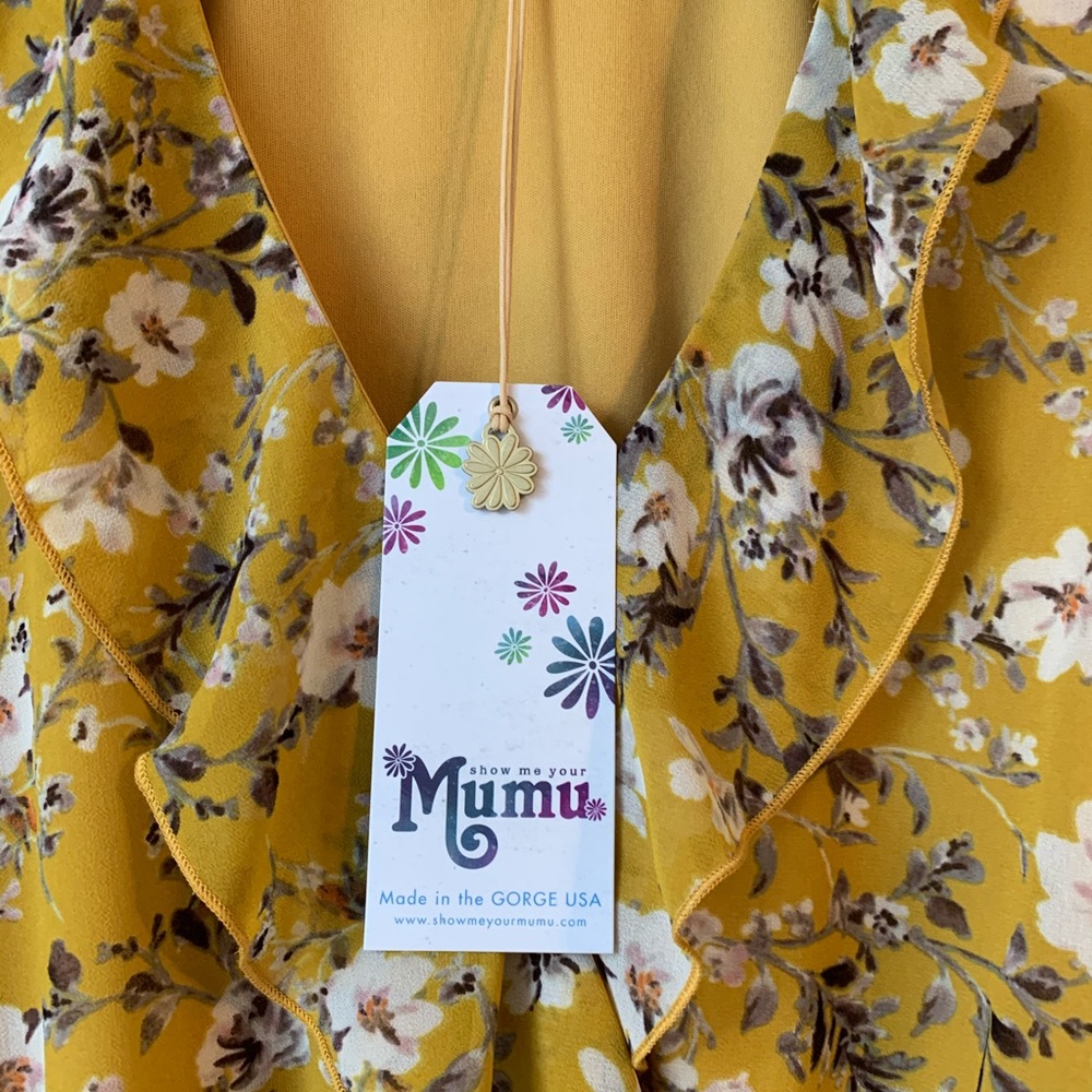 Show Me Your Mumu Yellow Floral Brewster Boho Top - Picture 5 of 9